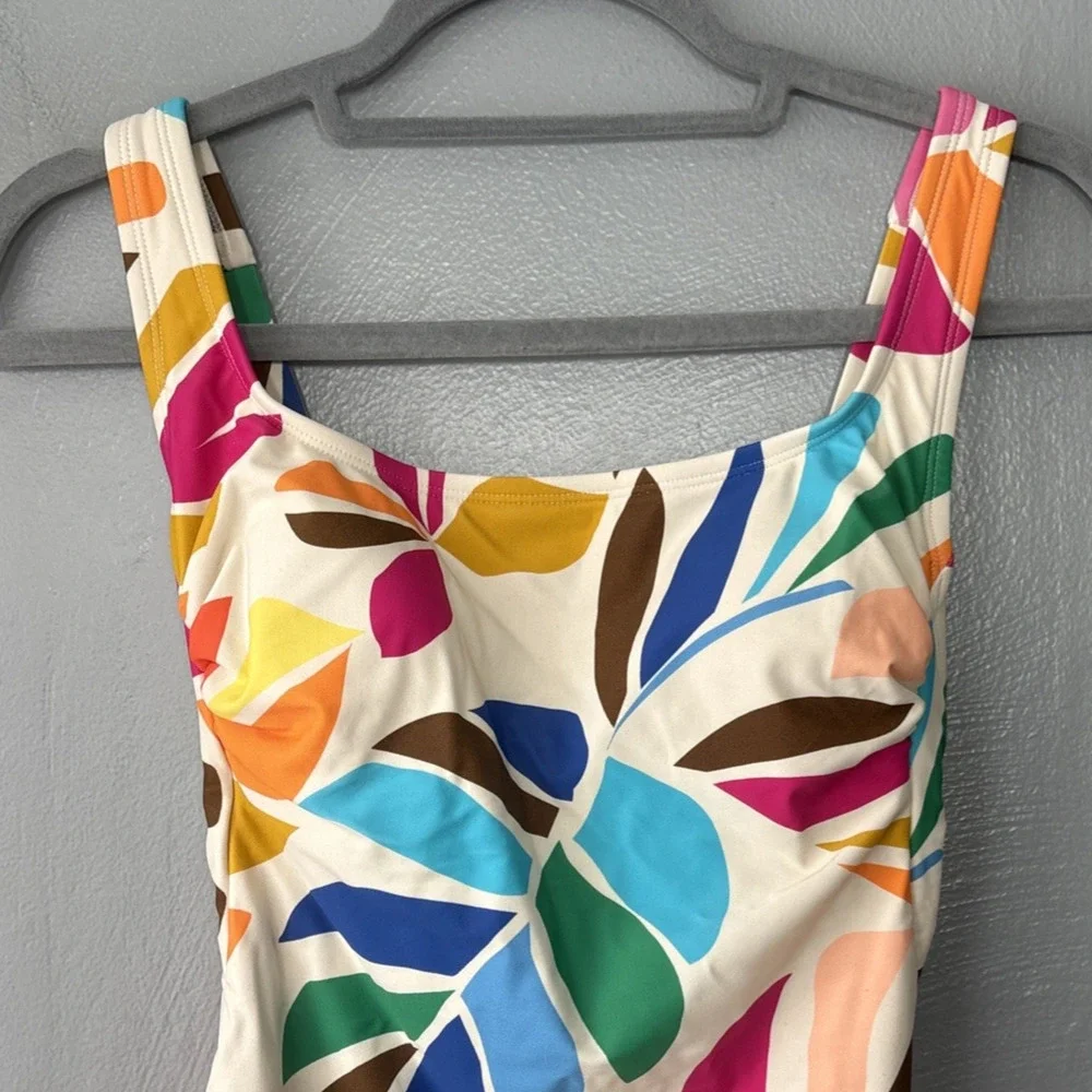 Tabitha Brown Swimsuit Size Small Tropical Beach French Cut Cheeky One Piece